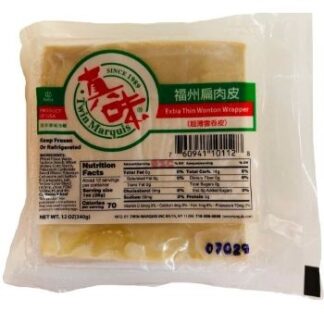 Twin Marquis Extra Think Wonton Wrapper 真味牌福州扁肉皮/云吞皮