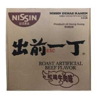 NISSIN Ramen Noodle Roast Artificial Beef Flavor 日清食品 出前一丁方便面(一箱) 红烧牛肉味