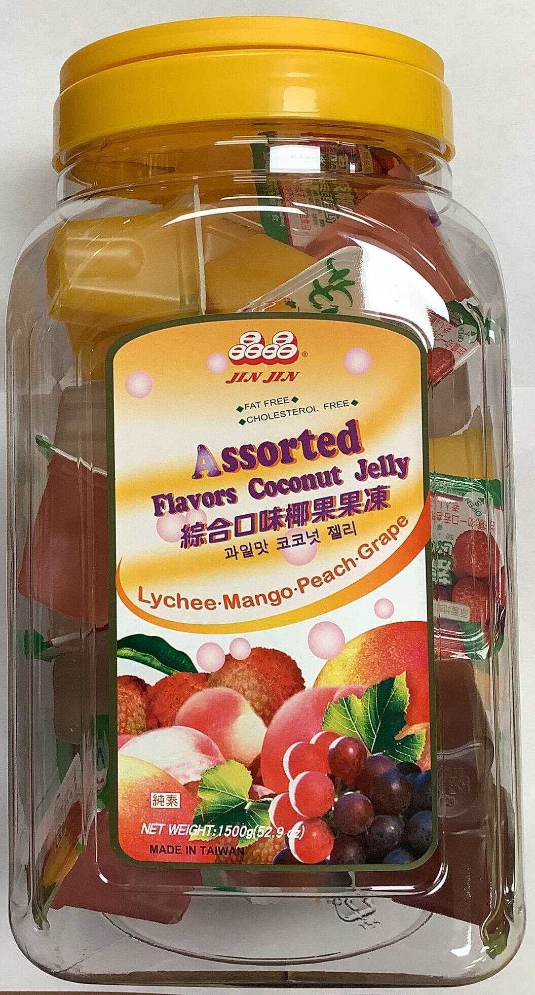 Jin Jin Assorted Flavors Coconut Jelly 晶晶综合口味椰果果冻 ESC