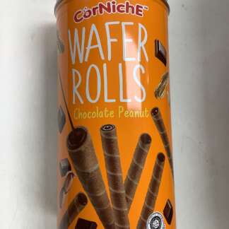 Wafer rolls chocolate peanut