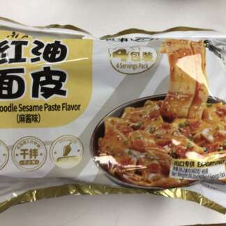 Broad noodles sesame paste flavor 阿宽红油面皮麻酱味